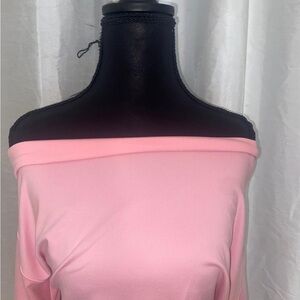 Off-Shoulder Pink Top